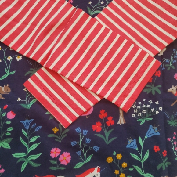 Mini Boden Colorful Unicorn and Floral Long Sleeve Shirt Kids Size 4-5 - Picture 2 of 6